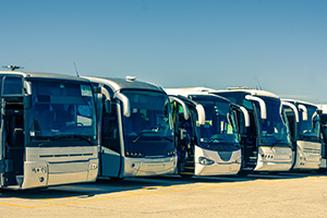 Coaches ready for UGO Coach and Minibus Hire company